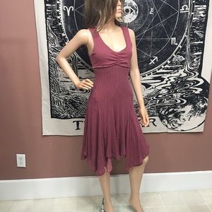 NEW Green Dragon Mauve Midi Knit Dress size S